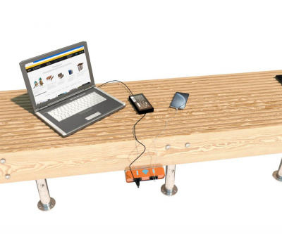 Зарядное устройство и точка доступа Wi-Fi «Валли» 2xUSB и 1x220V