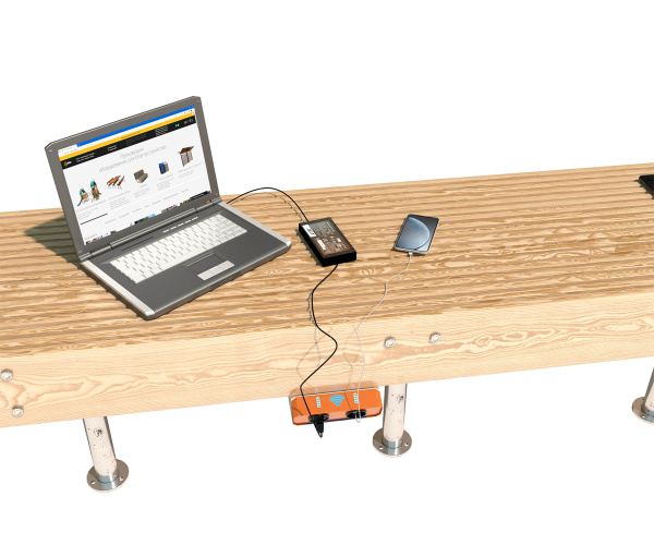 Зарядное устройство и точка доступа Wi-Fi «Валли» 1xUSB, 1xTYPE-C, 1x220V